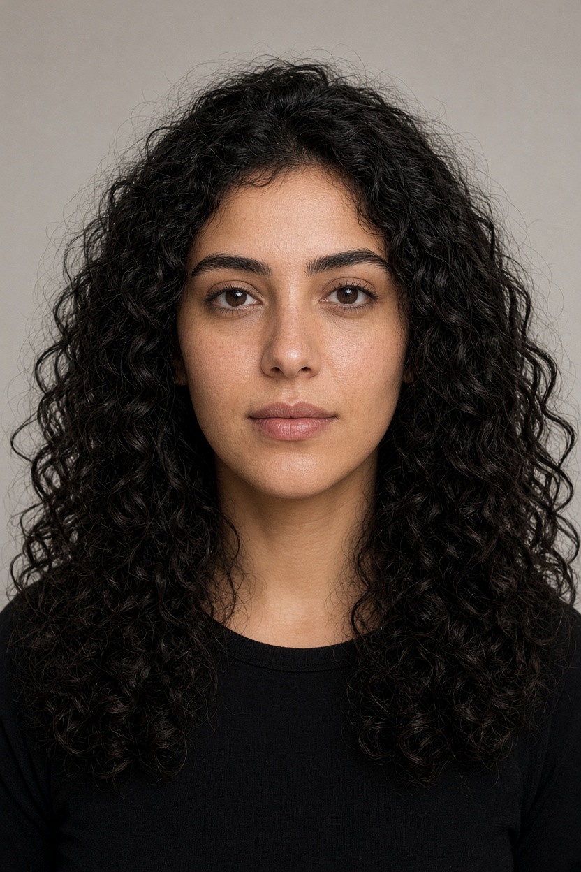 Lived-in layers on curly hair