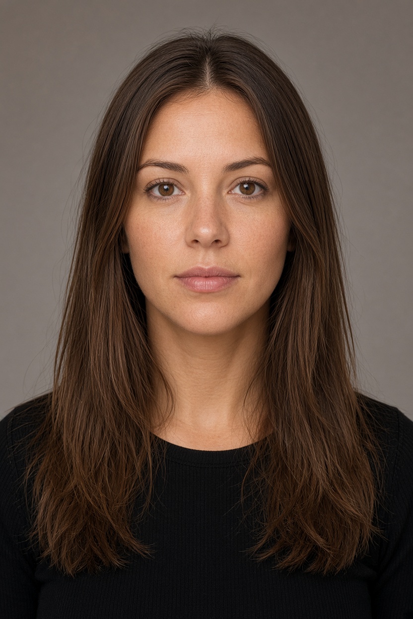 Lived-in layers on straight hair